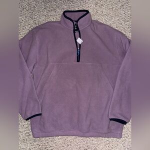 Adult GAP Arctic Fleece 1/2 Zip Pullover Fleece Sweatshirt Purple Size XL TALL